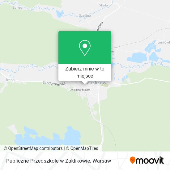 Mapa Publiczne Przedszkole w Zaklikowie