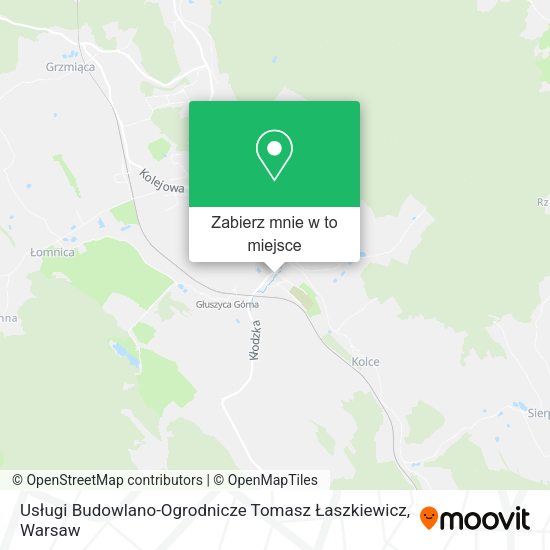 Mapa Usługi Budowlano-Ogrodnicze Tomasz Łaszkiewicz