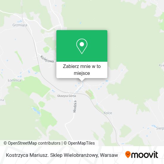 Mapa Kostrzyca Mariusz. Sklep Wielobranżowy