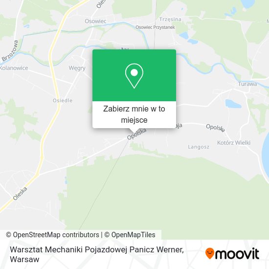 Mapa Warsztat Mechaniki Pojazdowej Panicz Werner