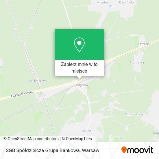 Mapa SGB Spółdzielcza Grupa Bankowa