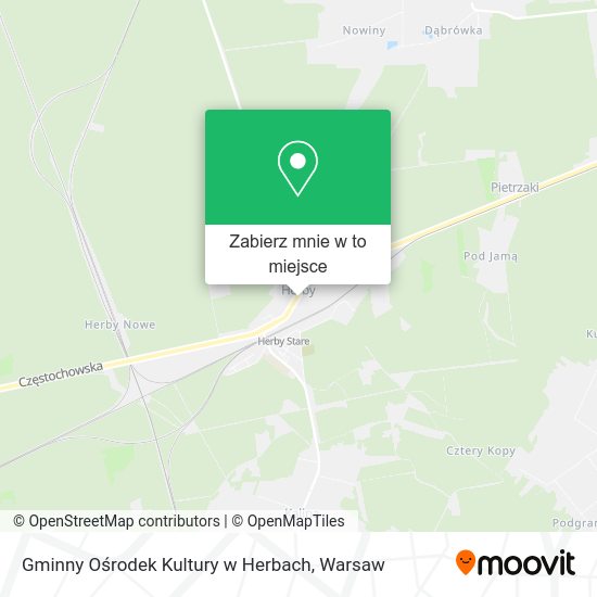 Mapa Gminny Ośrodek Kultury w Herbach