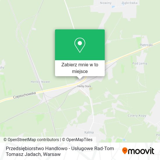 Mapa Przedsiębiorstwo Handlowo - Usługowe Rad-Tom Tomasz Jadach