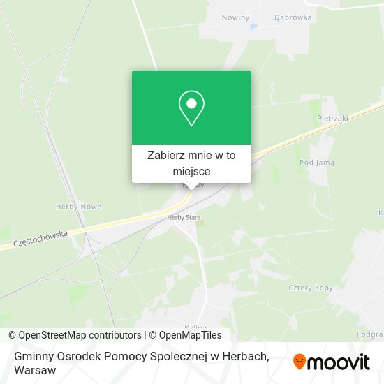 Mapa Gminny Osrodek Pomocy Spolecznej w Herbach