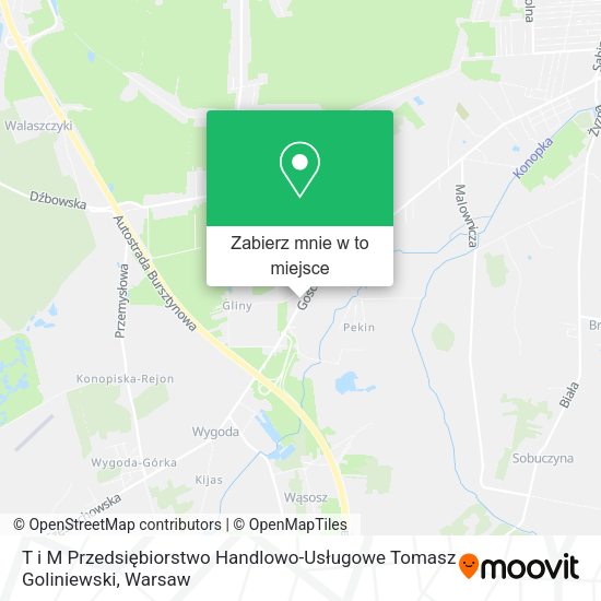 Mapa T i M Przedsiębiorstwo Handlowo-Usługowe Tomasz Goliniewski