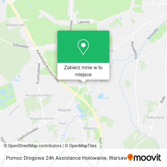 Mapa Pomoc Drogowa 24h Assistance Holowanie