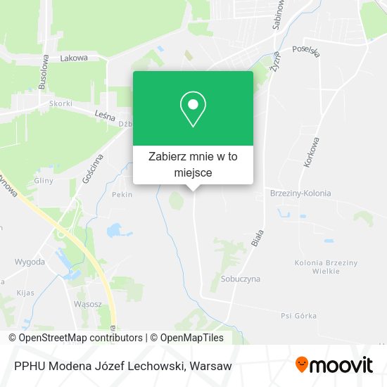 Mapa PPHU Modena Józef Lechowski