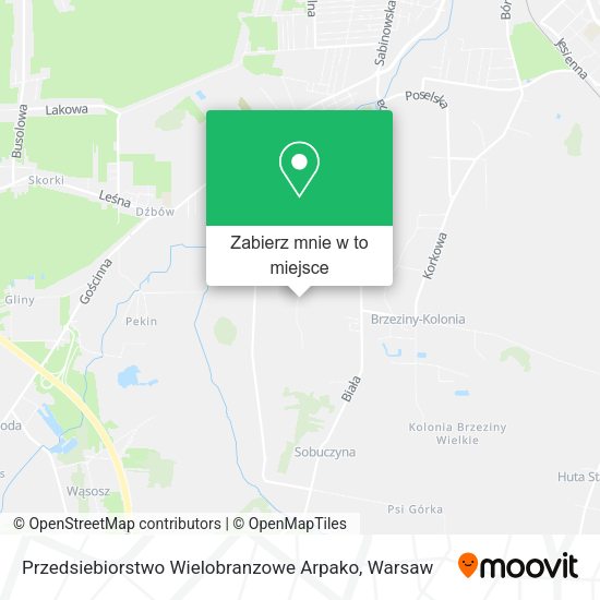 Mapa Przedsiebiorstwo Wielobranzowe Arpako