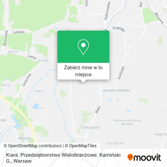 Mapa Kiara. Przedsiębiorstwo Wielobranżowe. Kamiński G.