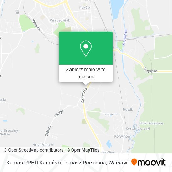 Mapa Kamos PPHU Kamiński Tomasz Poczesna