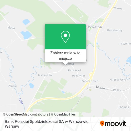 Mapa Bank Polskiej Spoldzielczosci SA w Warszawie