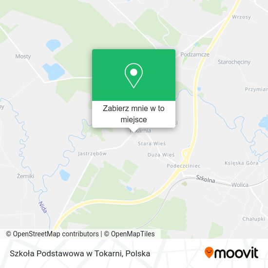 Mapa Szkoła Podstawowa w Tokarni