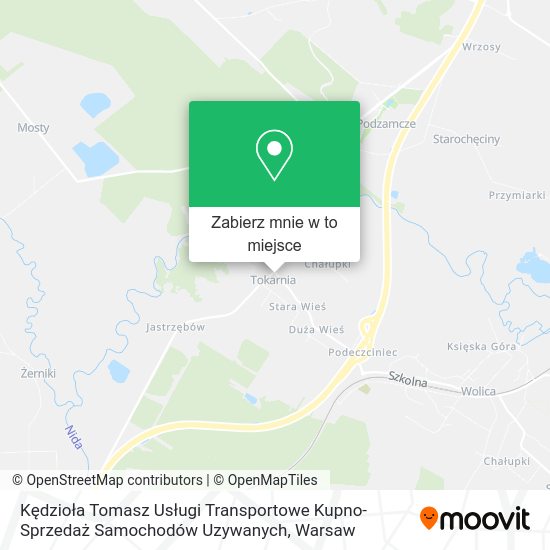 Mapa Kędzioła Tomasz Usługi Transportowe Kupno-Sprzedaż Samochodów Uzywanych