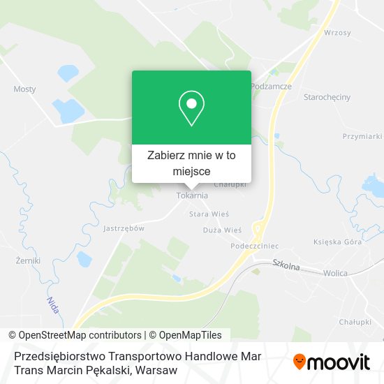 Mapa Przedsiębiorstwo Transportowo Handlowe Mar Trans Marcin Pękalski