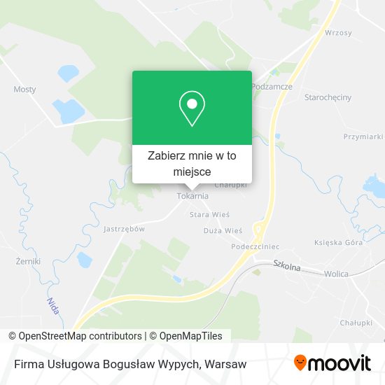 Mapa Firma Usługowa Bogusław Wypych