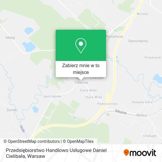 Mapa Przedsiębiorstwo Handlowo Usługowe Daniel Cielibała