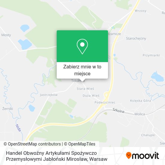 Mapa Handel Obwoźny Artykułami Spożywczo Przemysłowymi Jabłoński Mirosław