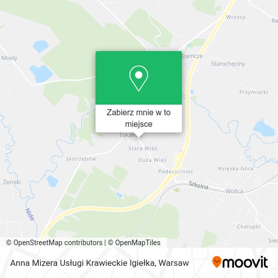 Mapa Anna Mizera Usługi Krawieckie Igiełka