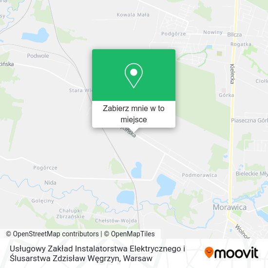 Mapa Usługowy Zakład Instalatorstwa Elektrycznego i Ślusarstwa Zdzisław Węgrzyn