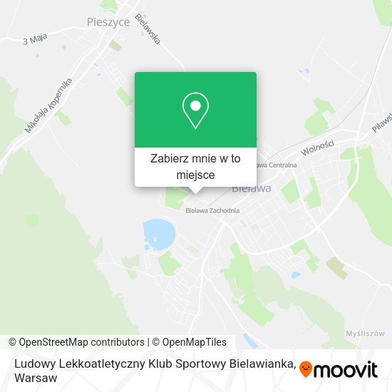 Mapa Ludowy Lekkoatletyczny Klub Sportowy Bielawianka