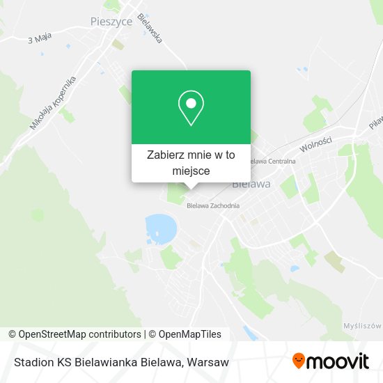 Mapa Stadion KS Bielawianka Bielawa