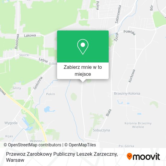 Mapa Przewoz Zarobkowy Publiczny Leszek Zarzeczny