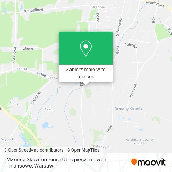 Mapa Mariusz Skowron Biuro Ubezpieczeniowe i Finansowe