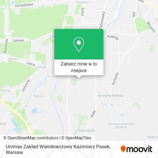 Mapa Unimax Zakład Wielobranżowy Kazimierz Pasek