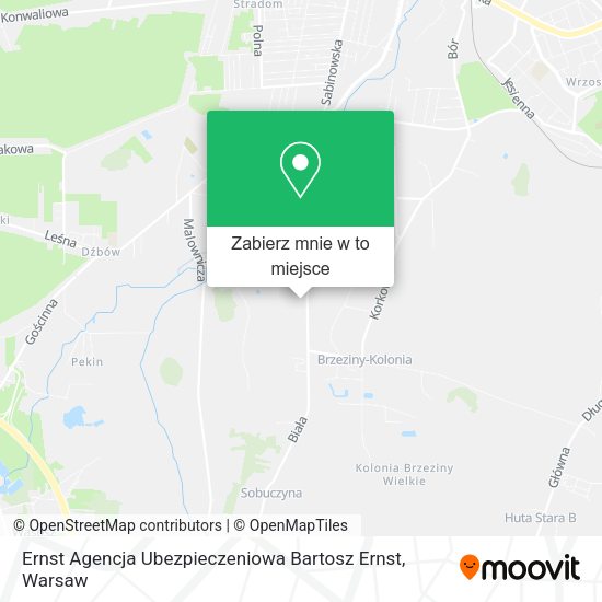 Mapa Ernst Agencja Ubezpieczeniowa Bartosz Ernst