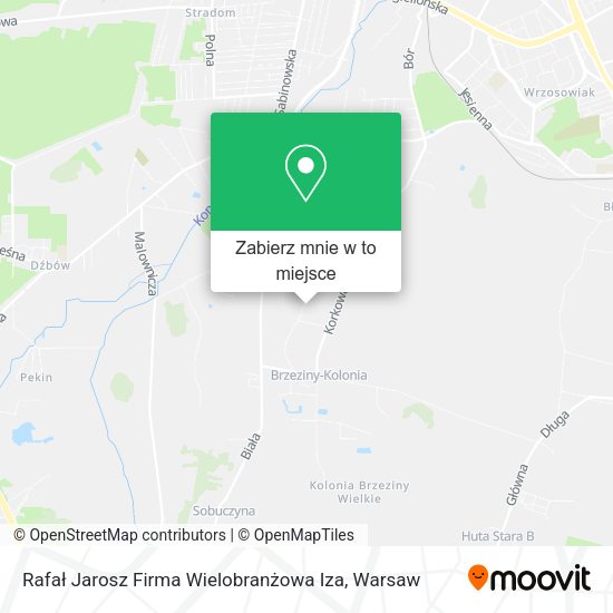 Mapa Rafał Jarosz Firma Wielobranżowa Iza