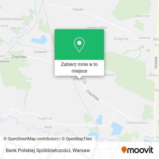 Mapa Bank Polskiej Spółdzielczości