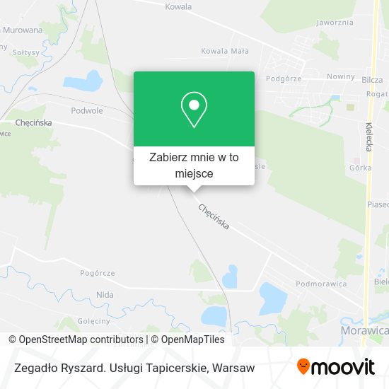 Mapa Zegadło Ryszard. Usługi Tapicerskie