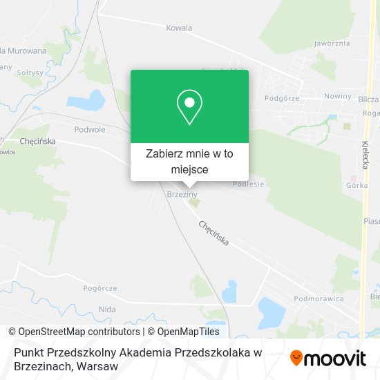 Mapa Punkt Przedszkolny Akademia Przedszkolaka w Brzezinach