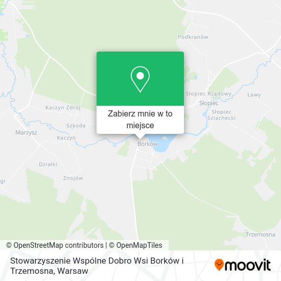 Mapa Stowarzyszenie Wspólne Dobro Wsi Borków i Trzemosna