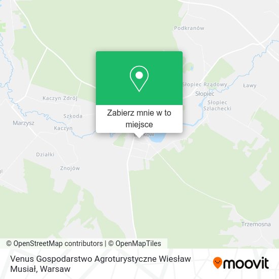 Mapa Venus Gospodarstwo Agroturystyczne Wiesław Musiał