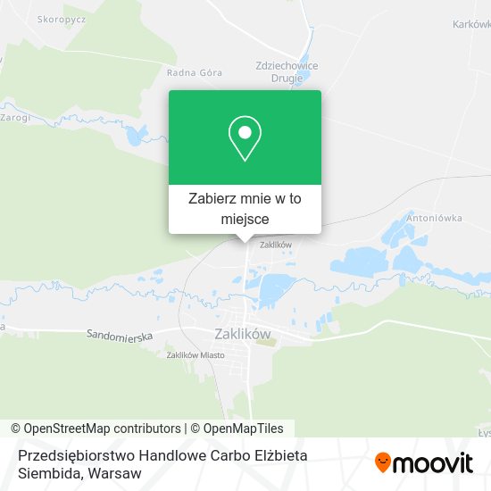 Mapa Przedsiębiorstwo Handlowe Carbo Elżbieta Siembida