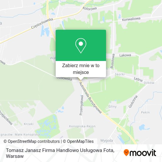 Mapa Tomasz Janasz Firma Handlowo Usługowa Fota