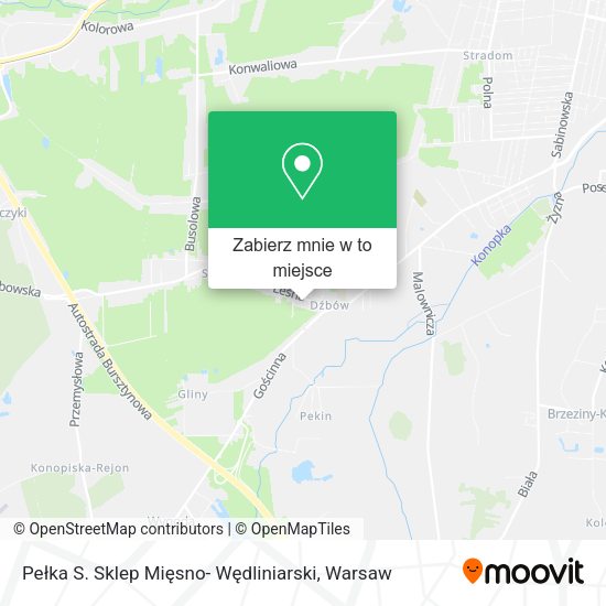 Mapa Pełka S. Sklep Mięsno- Wędliniarski