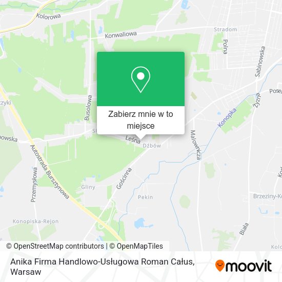Mapa Anika Firma Handlowo-Usługowa Roman Całus