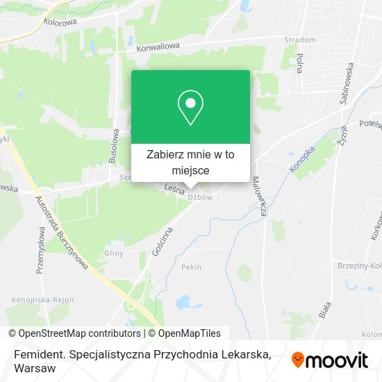 Mapa Femident. Specjalistyczna Przychodnia Lekarska