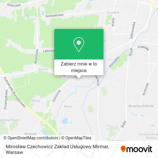 Mapa Mirosław Czechowicz Zakład Usługowy Mirmar
