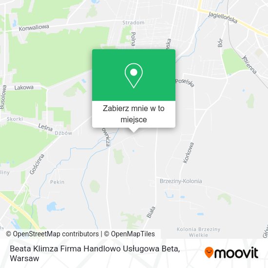 Mapa Beata Klimza Firma Handlowo Usługowa Beta