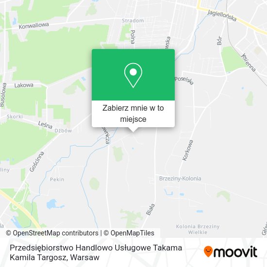 Mapa Przedsiębiorstwo Handlowo Usługowe Takama Kamila Targosz