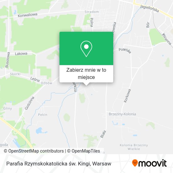 Mapa Parafia Rzymskokatolicka św. Kingi