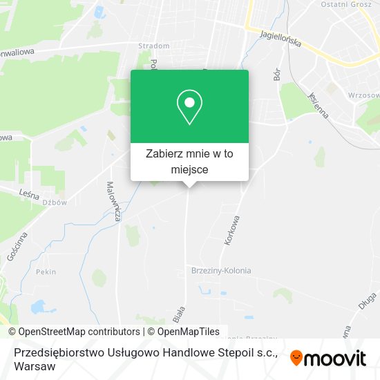 Mapa Przedsiębiorstwo Usługowo Handlowe Stepoil s.c.