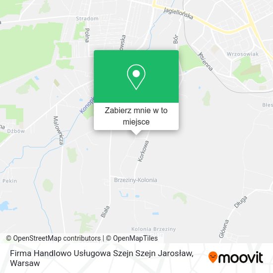 Mapa Firma Handlowo Usługowa Szejn Szejn Jarosław