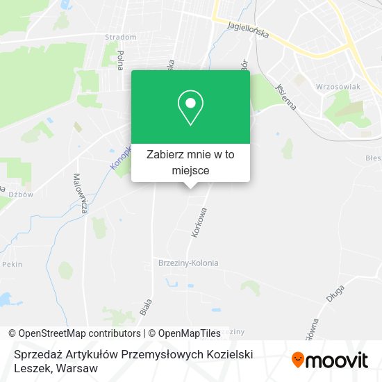 Mapa Sprzedaż Artykułów Przemysłowych Kozielski Leszek