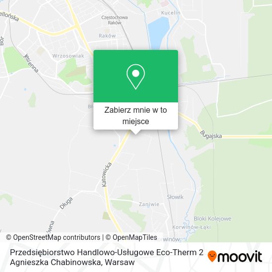 Mapa Przedsiębiorstwo Handlowo-Usługowe Eco-Therm 2 Agnieszka Chabinowska