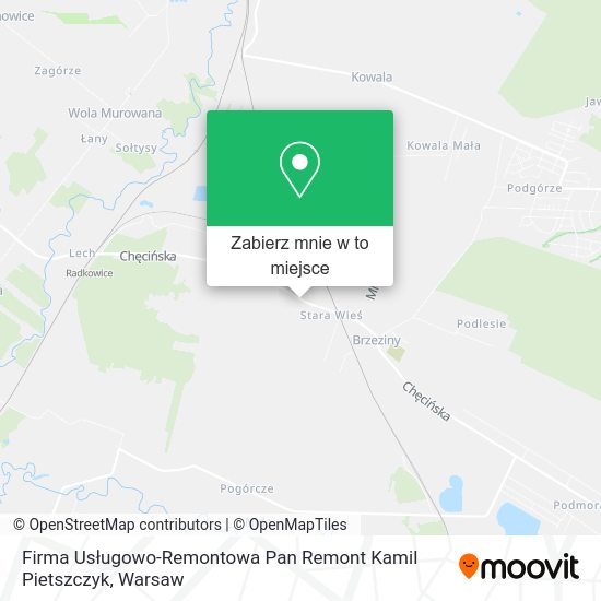 Mapa Firma Usługowo-Remontowa Pan Remont Kamil Pietszczyk