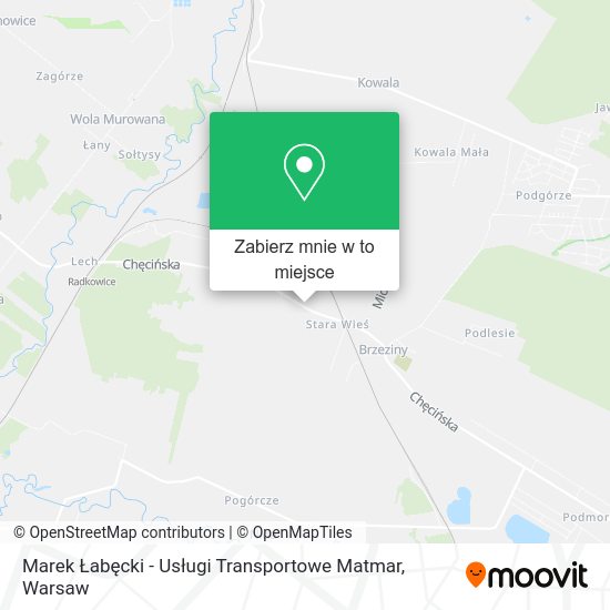 Mapa Marek Łabęcki - Usługi Transportowe Matmar